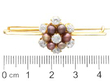 Natural Antique Pearl and Diamond Brooch size