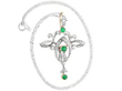 Antique Emerald and Diamond Pendant Brooch