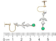 emerald and diamond earrings size