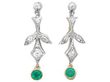 emerald and diamond earrings