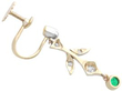 emerald and diamond earring reverse
