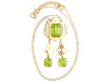 yellow gold Peridot Necklace in Arts and Crafts Style