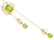 antique Peridot Necklace in Arts and Crafts Style in yellow gold