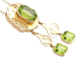 antique peridot yellow gold pendant