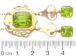 Peridot Necklace Gold in Arts and Crafts Style size