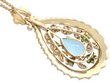 Edwardian Garnet, Pearl and Aquamarine Pendant reverse
