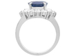 Blue Sapphire and Diamond Cluster Ring setting