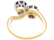 18k Gold Sapphire Twist Ring back