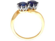 setting of 18k Gold Sapphire Twist Ring