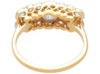 Antique Linear Diamond Cluster Ring in Gold back