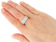 wearing Antique Linear Diamond Cluster Ring in Gold