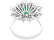 Vintage 1970s Emerald and Diamond Ring in White Gold back