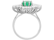 setting of Vintage 1970s Emerald and Diamond Ring