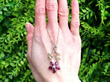 Antique Garnet Pendant with Peridot in Rose Gold outside