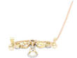 Antique Pearl and Diamond Cluster Bar Brooch open