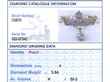 Antique Pearl and Diamond Cluster Bar Brooch grading card