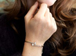 Antique Diamond Crossover Bangle wearing