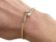 Antique Diamond Crossover Bangle on wrist
