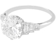 2.5 Carat Diamond Solitaire with Baguettes in platinum