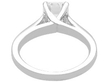 Vintage Asscher Cut Diamond Engagement Ring back