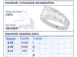 Vintage Six Stone Baguette Diamond Ring grading card