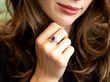 wearing Ruby Cluster Ring with Baguette Diamonds