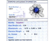1920s Cushion Cut Sapphire Cluster Ring grading card