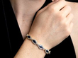 wearing Marquise Sapphire and Diamond Bracelet