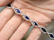 Marquise Sapphire and Diamond Bracelet wearing