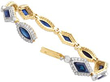 Marquise Sapphire and Diamond Bracelet open