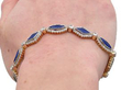 Marquise Sapphire and Diamond Bracelet being worn