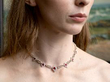 wearing Victorian Ruby and Diamond Choker Necklace