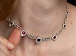 Victorian Ruby and Diamond Choker Necklace being worn