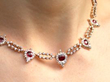 Ruby and Diamond Choker Necklace being worn