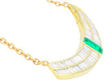 Emerald and Diamond Concave Bar Necklace setting