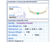Emerald and Diamond Concave Bar Necklace grading card