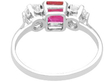 Three Stone Ruby and Diamond Ring back