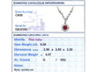 Victorian Ruby Cluster Pendant Necklace with Diamonds grading card