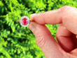 Bezel Set Ruby Cluster Ring in Gold outside