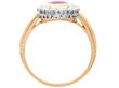 setting of Bezel Set Ruby Cluster Ring in Gold