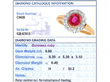 Bezel Set Ruby Cluster Ring in Gold grading card
