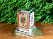 sterling silver playing card box in use