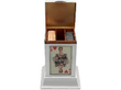 sterling silver playing card box open