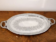 antique Decorative Sterling Silver Serving Tray with Handles