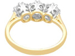 gold Round Brilliant Cut Diamond Trilogy Ring