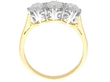 yellow gold Round Brilliant Cut Diamond Trilogy Ring