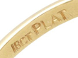 yellow gold Round Brilliant Cut Diamond Trilogy Ring hallmarks