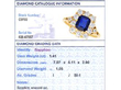 18ct Gold Sapphire and Diamond Cluster Ring grading card