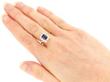 wearing 18ct Gold Sapphire and Diamond Cluster Ring