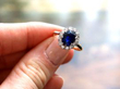 Holding Oval Sapphire Ring